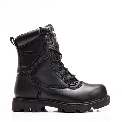 Waterproof composite toe and plate boot with side zipper