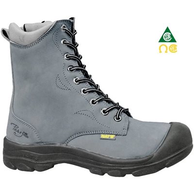 8" Steel toe and plate boot Charcoal
