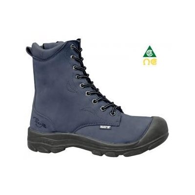 8" Steel toe and plate boot Navy